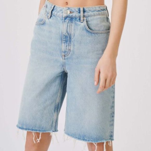 Women's Light Blue Denim Shorts - Picture 1 of 13